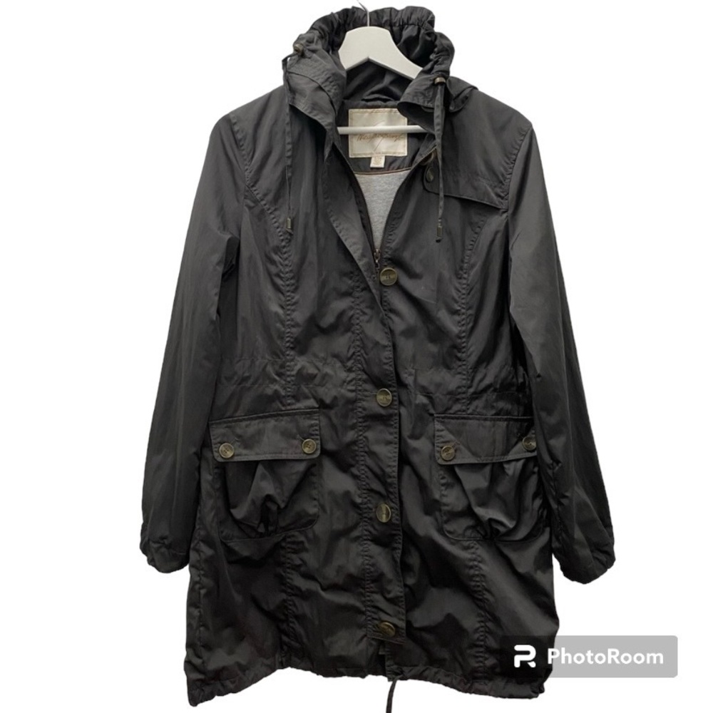 Weatherproof Garment Hooded Anorak Hunter Green Rain Jacket size S